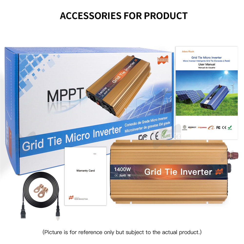 Micro Inverter 1400W Solar Grid Tie - Microinversor Solar Conectado à Rede 1000-1400W,