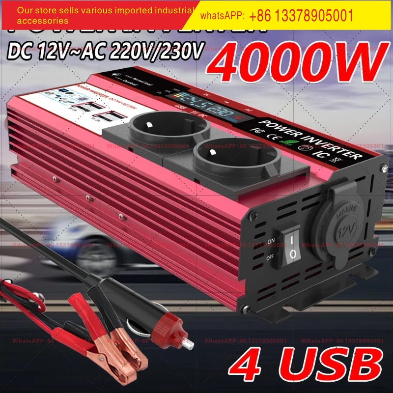 Power Inverter 12V 220V 4000W Continuous - Inversor de energia 12V para 220V