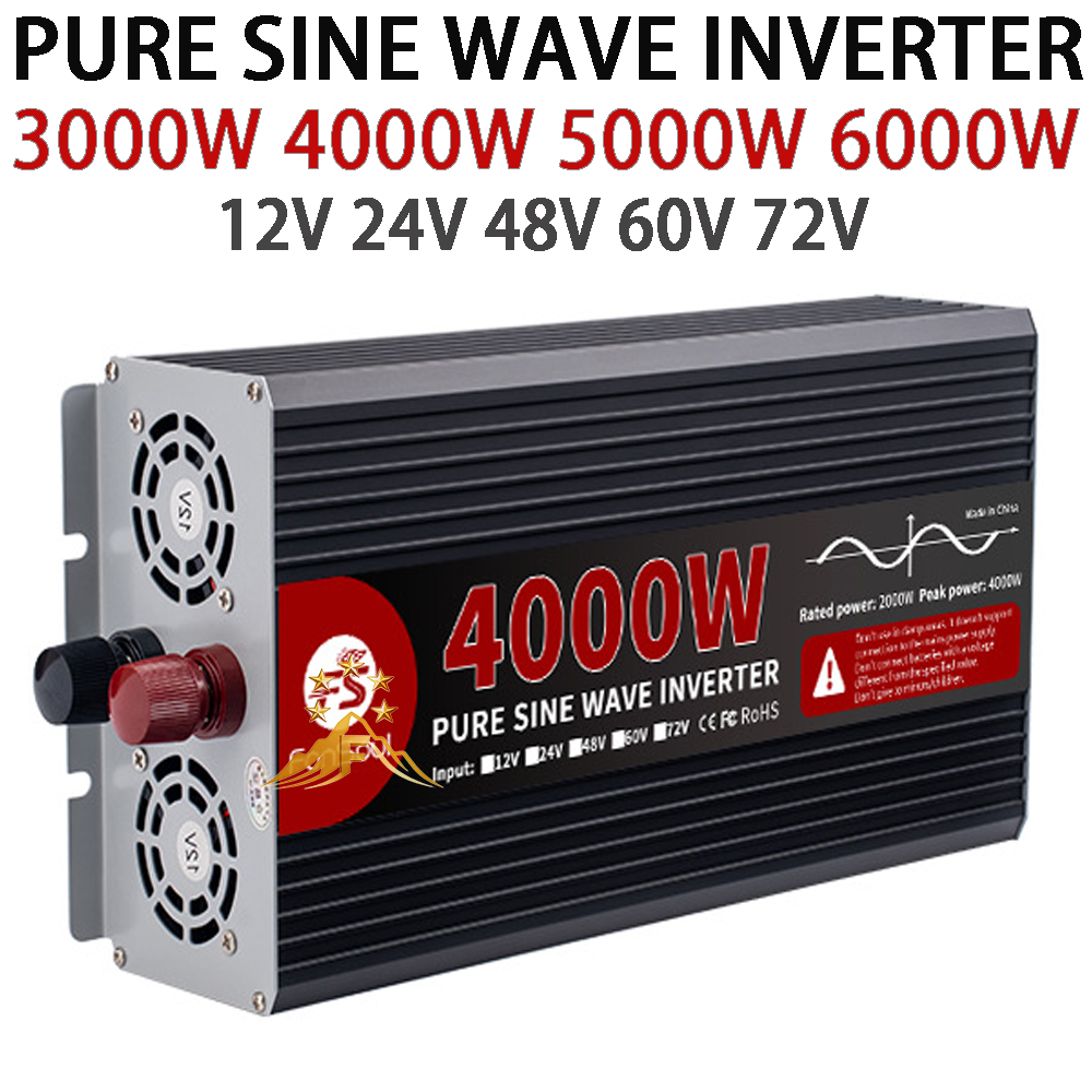 Pure Sine Wave Inverter 5000W 48V 220V - Inversor de Onda Senoidal Pura de