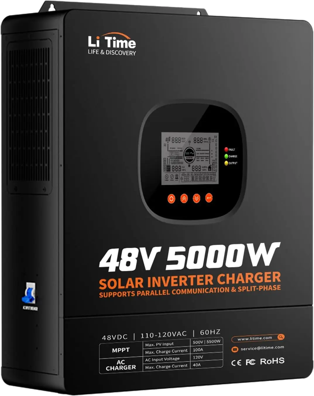 Inversor de Onda Senoidal Pura - Parallel Solar Inverter 48V 5000W Mppt avaliação e preço