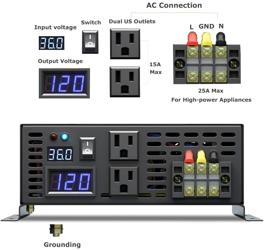 Inversor de energia solar de o - Pure Sine Wave Inverter 5000W 48V 220V avaliação e preço