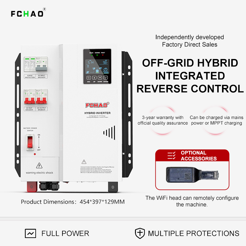 Inversor Híbrido Solar Fchao 3 - Hybrid Solar Inverter 5.5Kw Mppt 48V avaliação e preço
