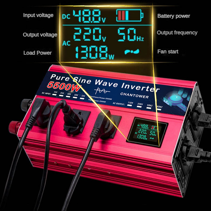 Inversor de onda senoidal pura - Pure Sine Wave Inverter 5000W 48V 220V avaliação e preço