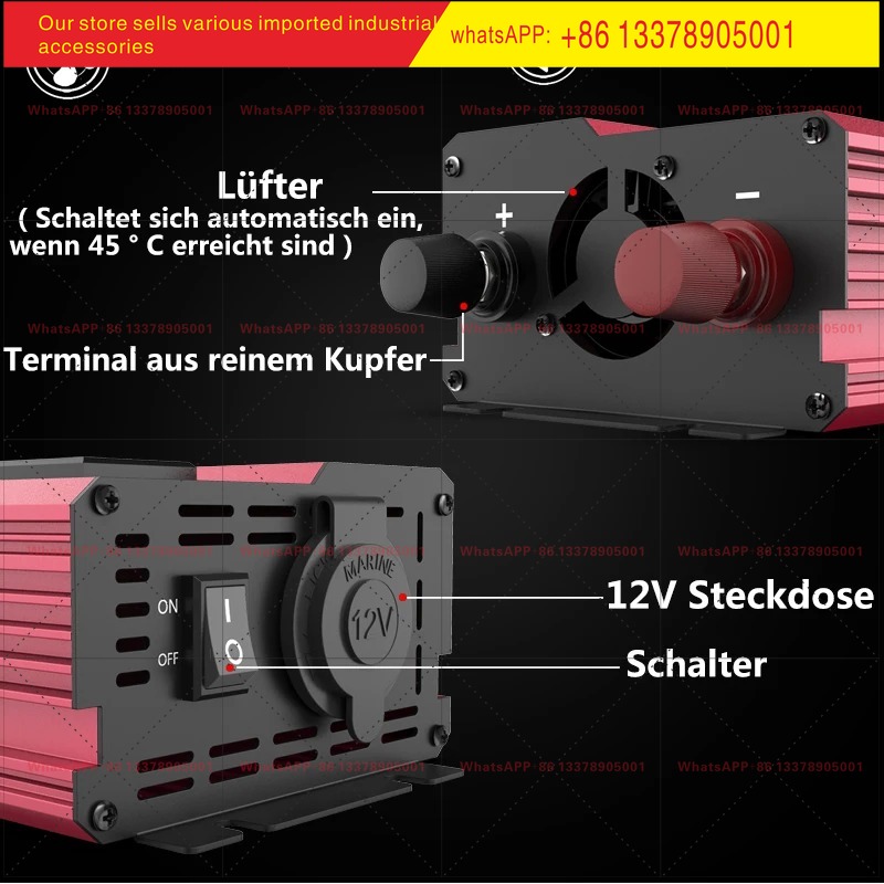 Inversor de energia 12V para 2 - Power Inverter 12V 220V 4000W Continuous avaliação e preço