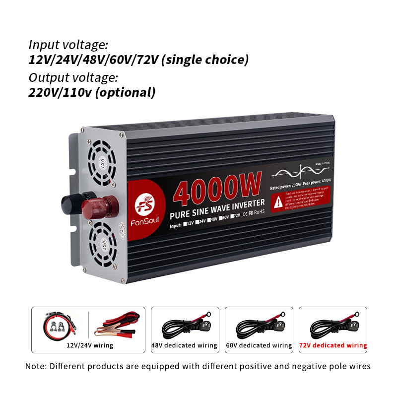 Inversor de Onda Senoidal Pura - Pure Sine Wave Inverter 5000W 48V 220V avaliação e preço
