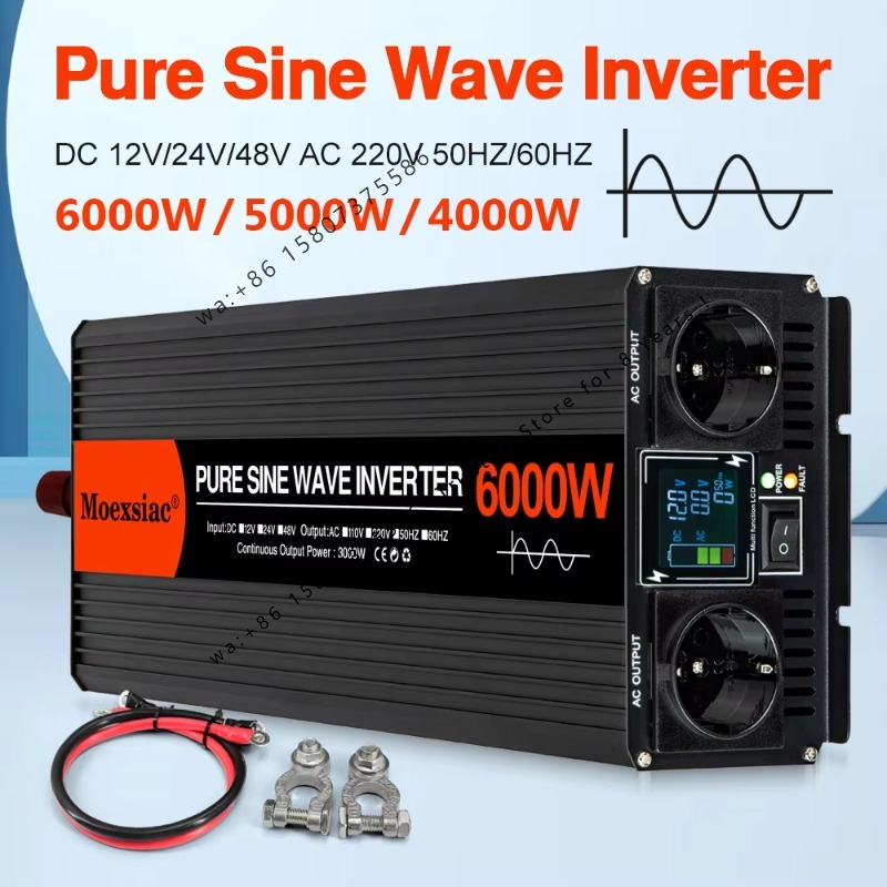 Inversor Solar Moexsiac de Ond - Pure Sine Wave Inverter 5000W 48V 220V avaliação e preço