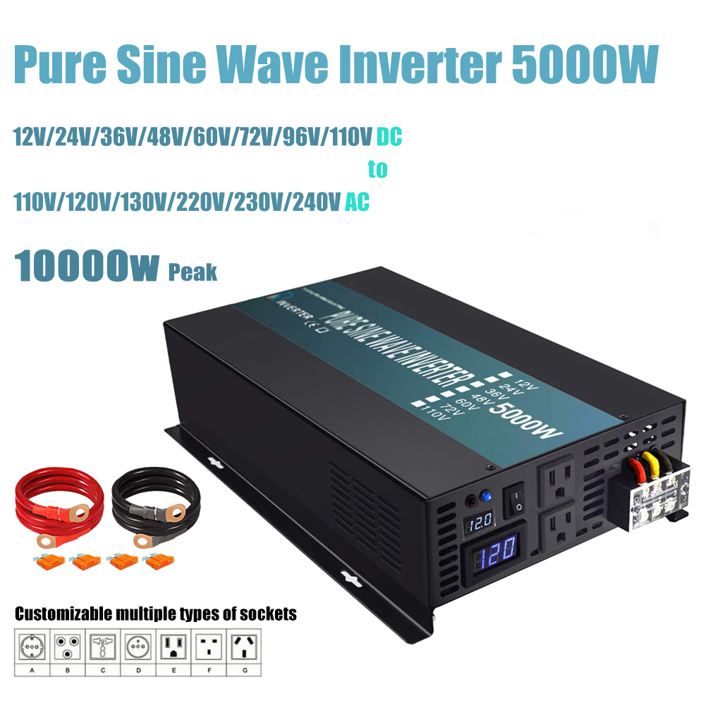 Inversor de onda senoidal pura - Pure Sine Wave Inverter 5000W 48V 220V avaliação e preço