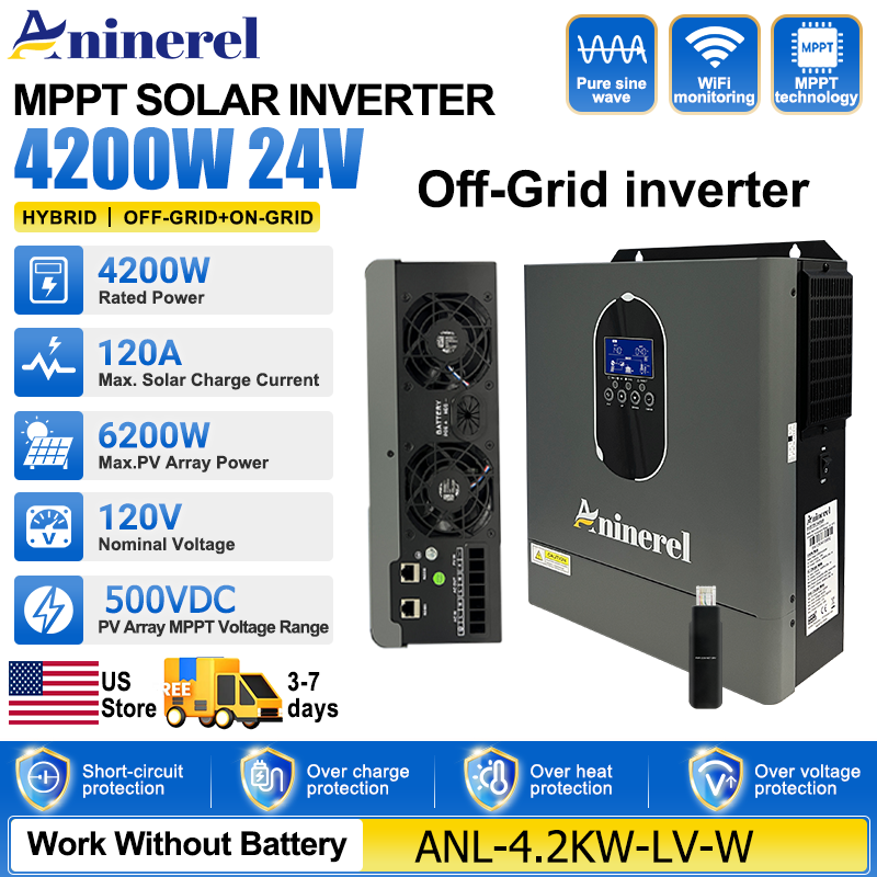 Inversor Híbrido Aninerel 4200 - Inverter Pure Sine Wave 60Hz 120V 3000W avaliação e preço