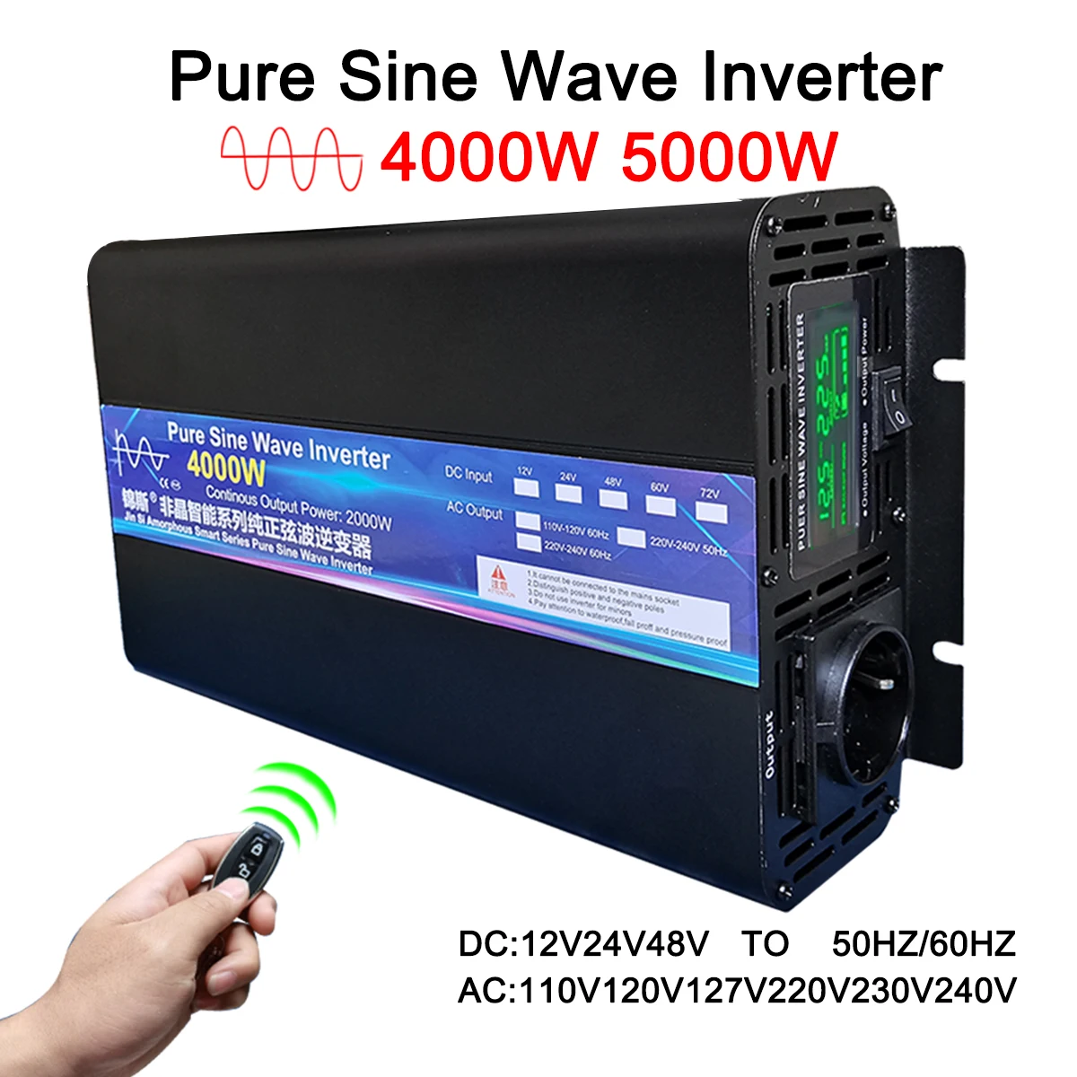 Inversor de energia de onda se - Pure Sine Wave Inverter 5000W 48V 220V avaliação e preço