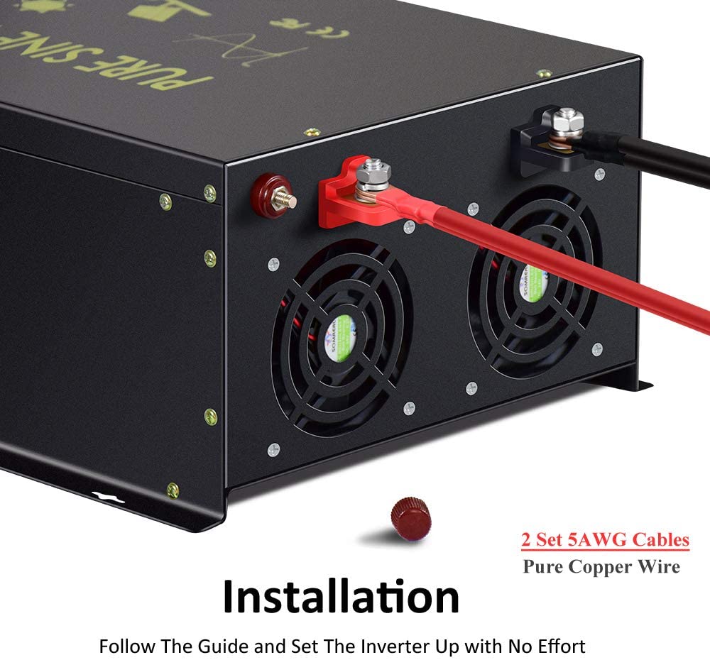 Inversor solar de onda senoida - Pure Sine Wave Inverter 5000W 48V 220V avaliação e preço