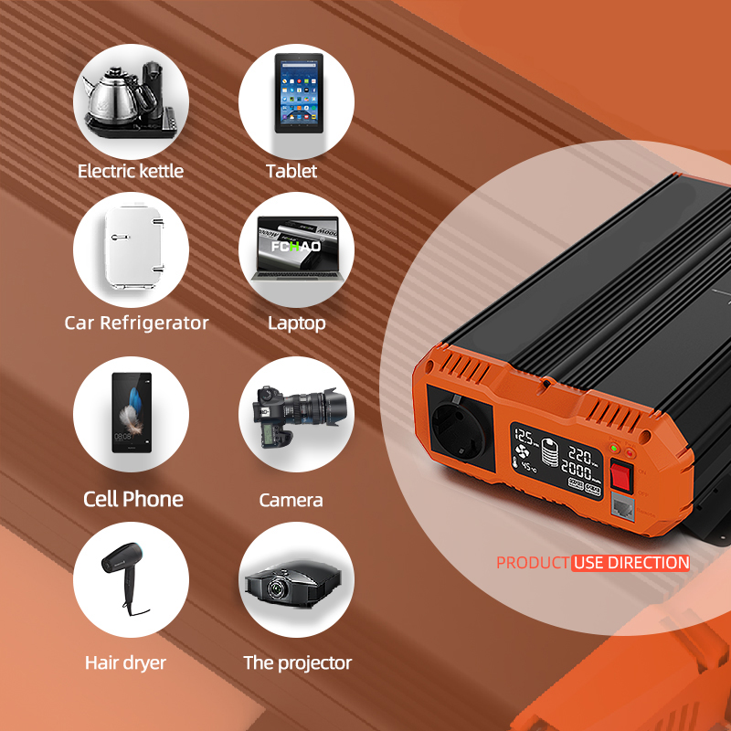 Fchao 4000w potência inversor  - Power Inverter 12V 220V 4000W Continuous avaliação e preço