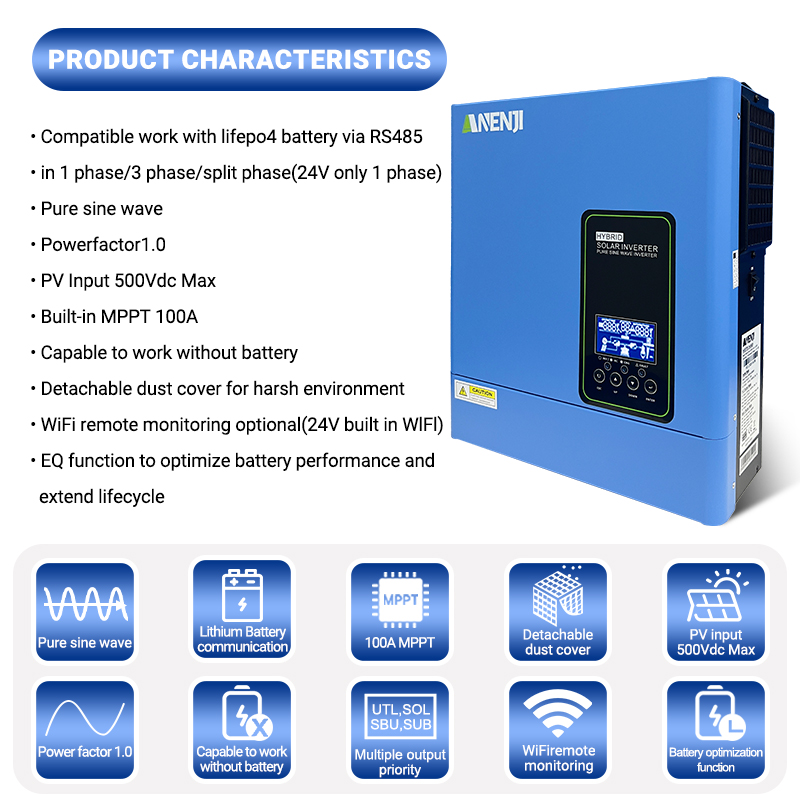 Inversor solar off-grid 24V 30 - Inverter Pure Sine Wave 60Hz 120V 3000W avaliação e preço