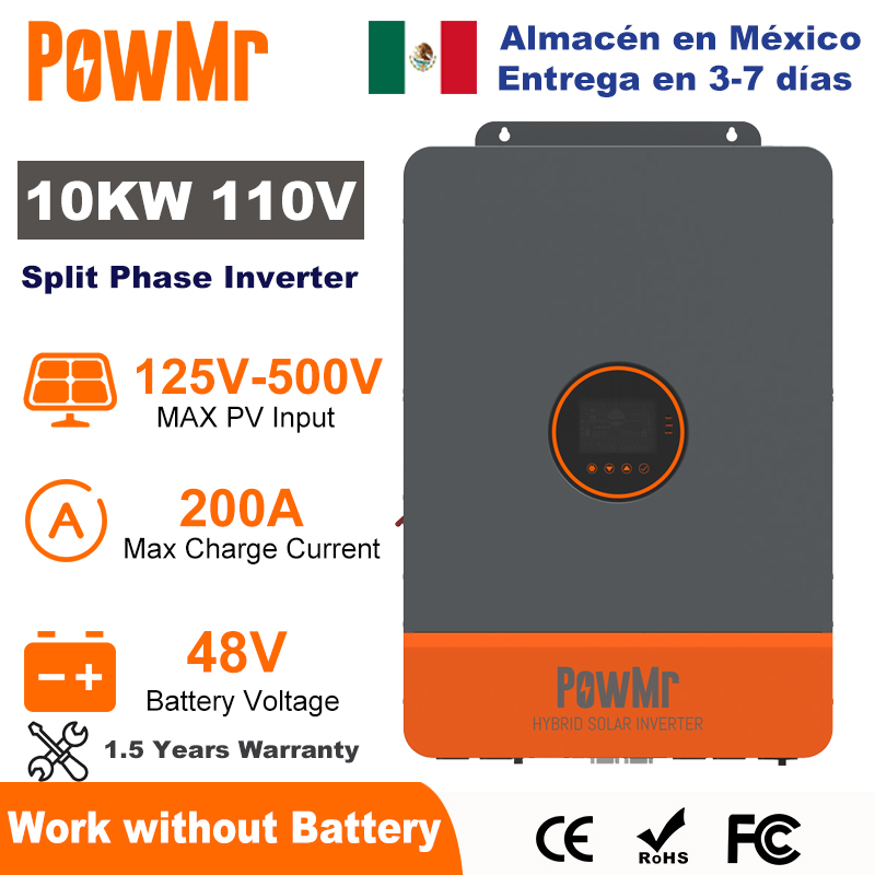 PowMr 10KW Inversor de fase di - Split Phase Inverter 10Kw 110V 220V avaliação e preço