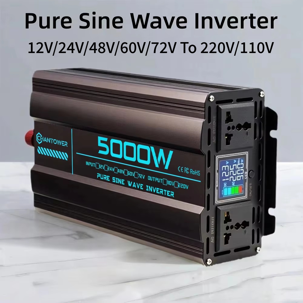 Inversor de onda senoidal pura - Pure Sine Wave Inverter 5000W 48V 220V avaliação e preço